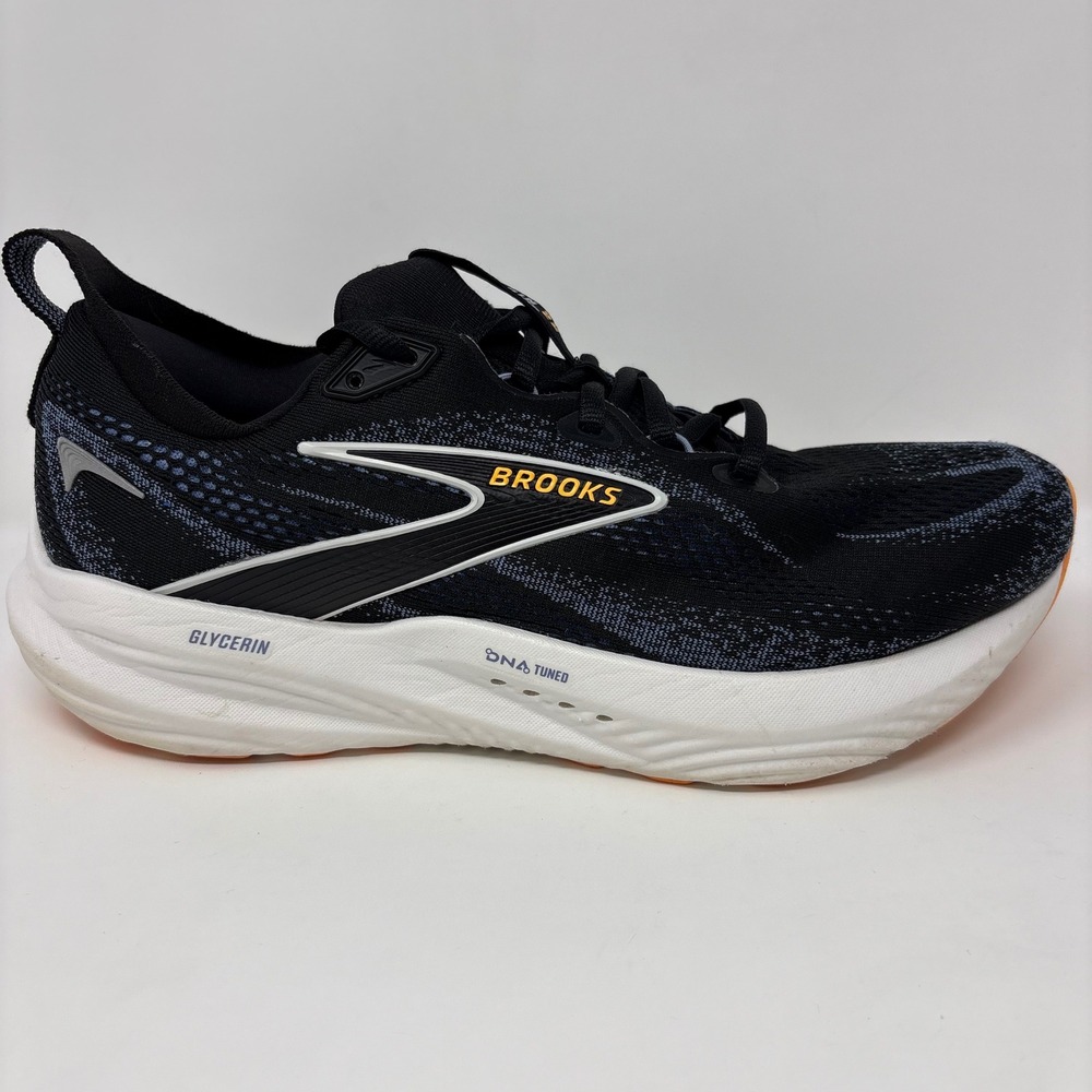 Brooks Glycerin 22 Mens Size 10 Wide Black White Running Shoes (1104452E013)